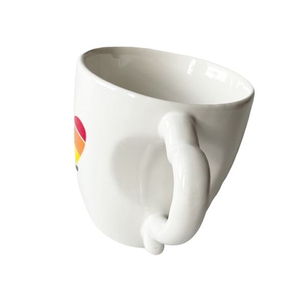 Rainbow Heart Pride Mug by Blueberry Cove Ceramic, LGBTQ, Coffee, Love Day Mug - Picture 4 of 5